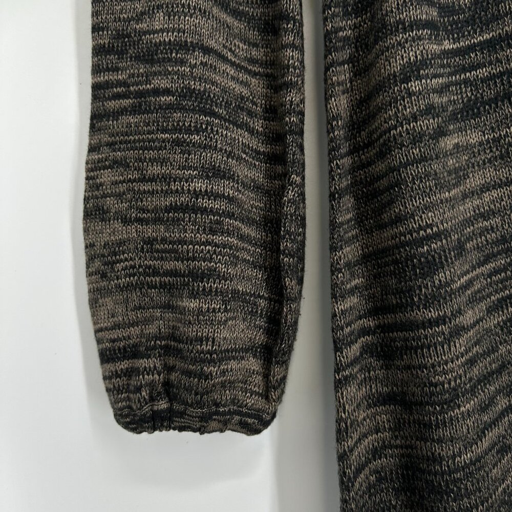 Calvin Klein Sweater Dress Cowl Neck A Line Marled Knit Long Sleeve Brown Black - Picture 4 of 8